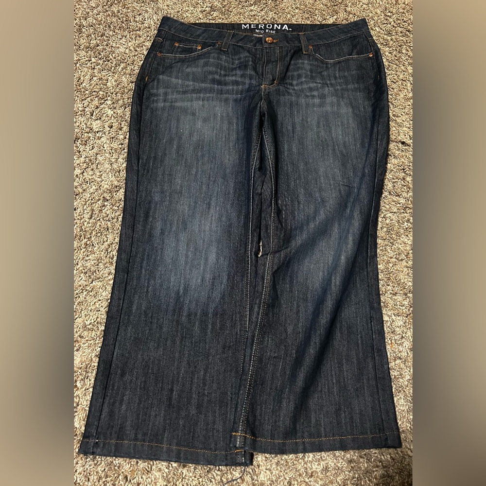 Merona mid rise, wide leg  women’s jeans size 18
